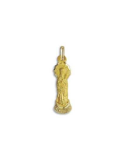 18k Gold Virgin de la Almudena Medal from Madrid Jewelry