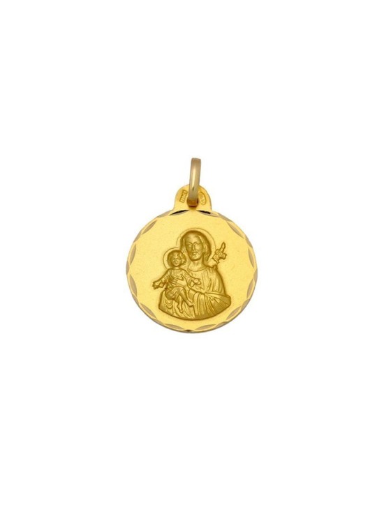 Medalla Redonda San Jose Oro 18k | Compra Ahora