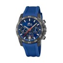 Reloj Hombre Lotus 18974/1 Chrono - Caja Fibra de Carbono, Correa Caucho Azul