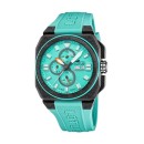 Reloj Lotus Chrono 18976/5 Hombre – Cuadrado, Fibra Carbono, Correa Caucho Azul