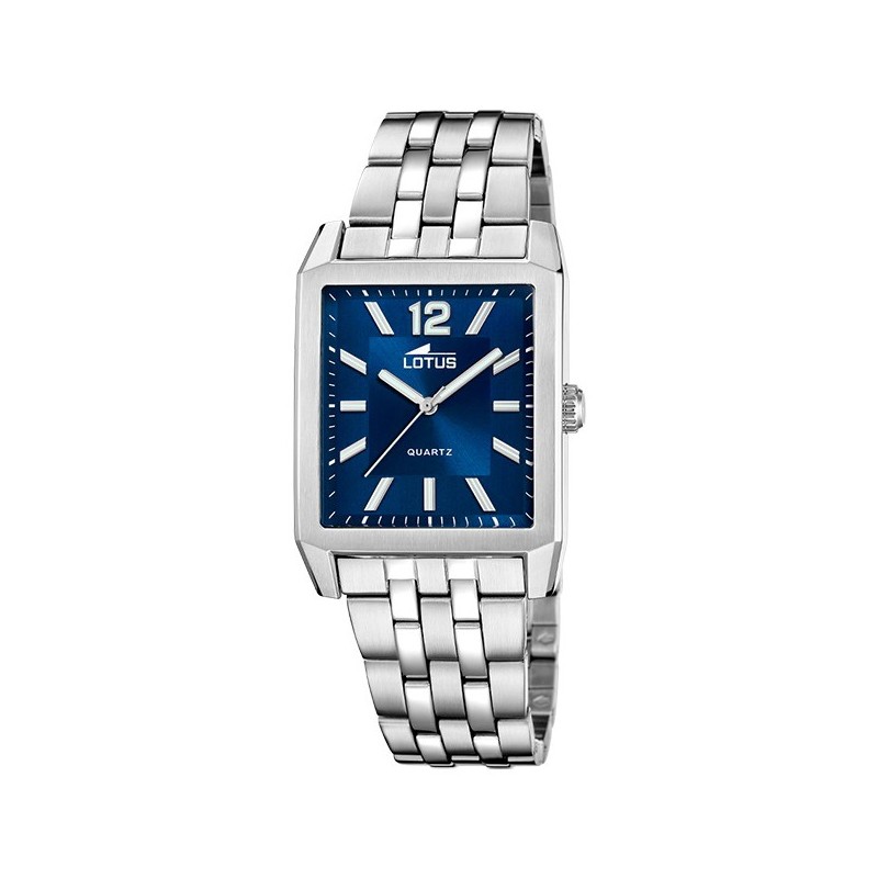 Lotus Orologio Uomo 18983/2 Square Series – Cassa E Cinturino In Acciaio 316L Grigio, Quadrante Azzurro - 3