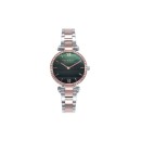 Reloj Mujer Viceroy 42446-63 - Bicolor IP Rosa, Esfera Verde, Circonitas, 32mm