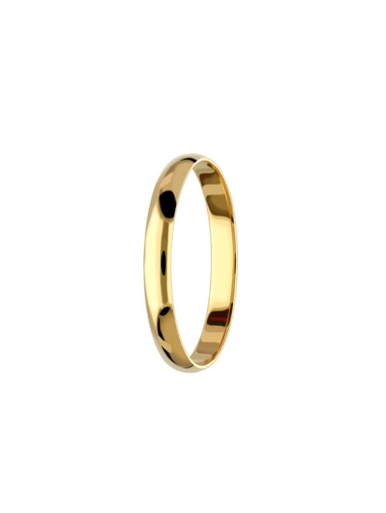 Alianza Lisa Media Caña Oro 18k - Tallas Disponibles Alianza Lisa Media Caña Oro 18k - Tallas Disponibles