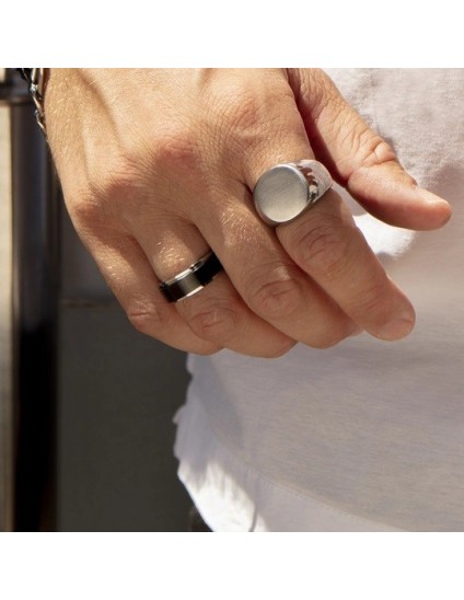 Anillo de hombre Lotus Style LS2395-3/224 en Acero | Joyería Parejo
