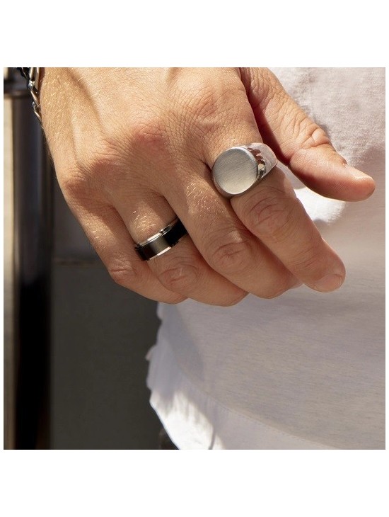 Anillo de hombre Lotus Style LS2395-3/224 en Acero | Joyería Parejo
