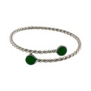 Pulsera de Plata de Ley Tomiza Esmalte Verde