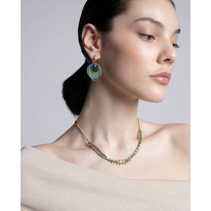 Pendientes largos | joyas moda Viceroy | acero dorado | con estilo