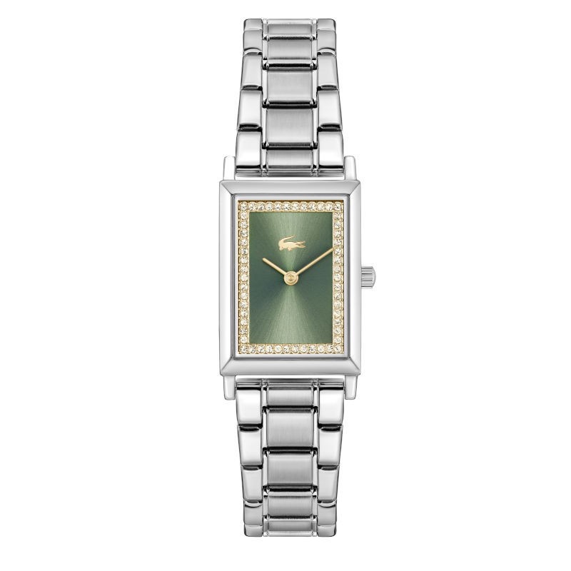Reloj Lacoste Catherine plateado con esfera verde para  Mujer