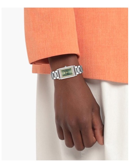 Reloj Lacoste Catherine plateado con esfera verde para  Mujer