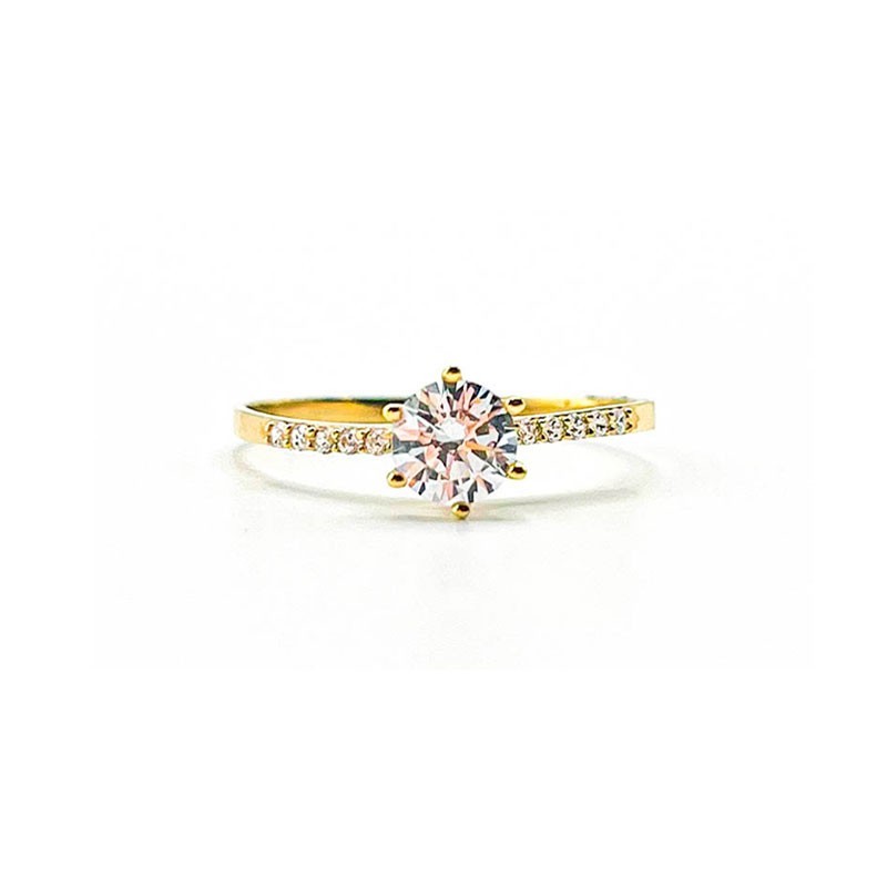 Anillo de Oro 18K con circonitas Mujer 4410 Mujer