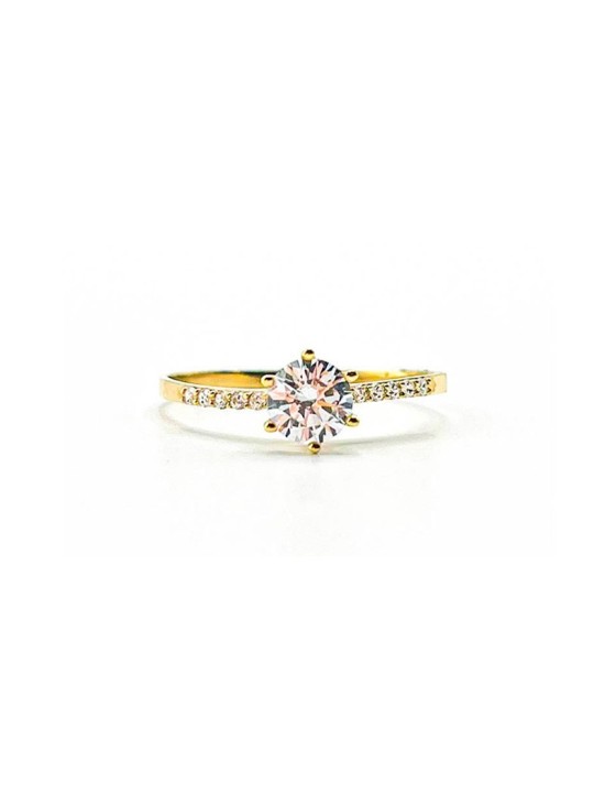 Anillo de Oro 18K con circonitas Mujer 4410 Mujer