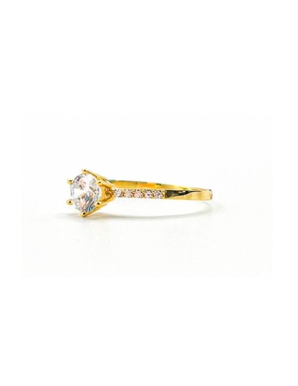 Anel de Ouro 18K com Zircónias para Mulher 4410 Elegante