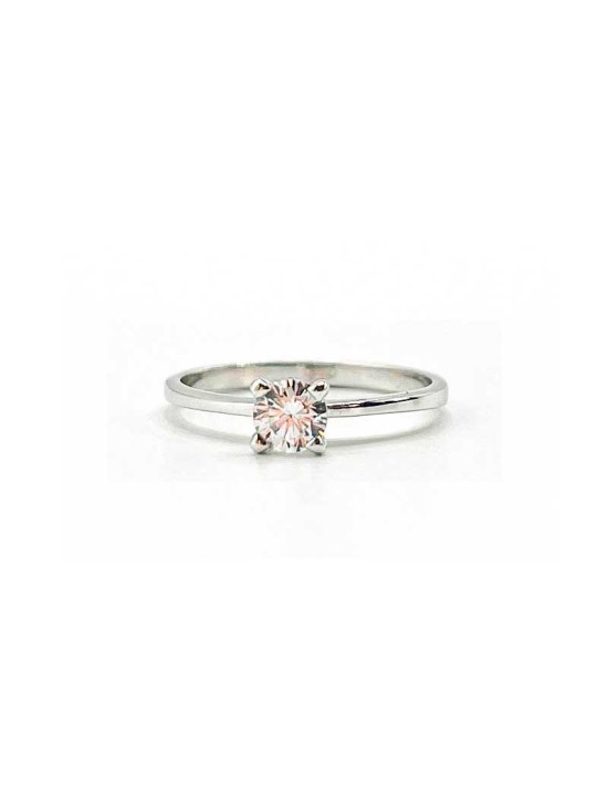 Anillo Oro Blanco 18K Solitario 400-45CB Mujer