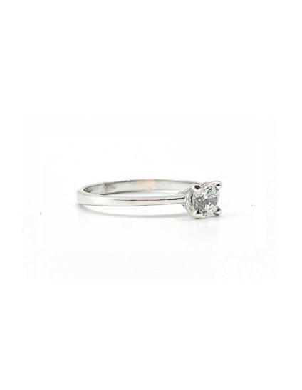 Anillo Oro Blanco 18K Solitario 400-45CB Mujer