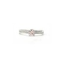 Anillo Oro Blanco 18K Solitario Circonitas DMT226 Mujer