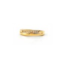 Anillo Oro 18K Circonitas Carril I1031 Mujer