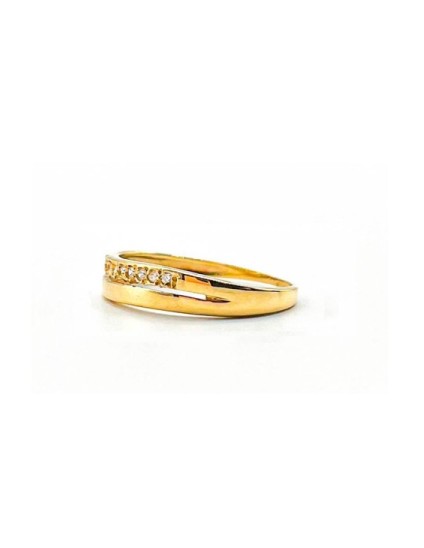Anel Ouro 18K com Zircónias Carril I1031 Mulher | Joyeria Parejo