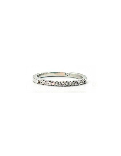 Anel Prata 925 com Zircónias Carril CTS234 Mulher | Joyería Parejo