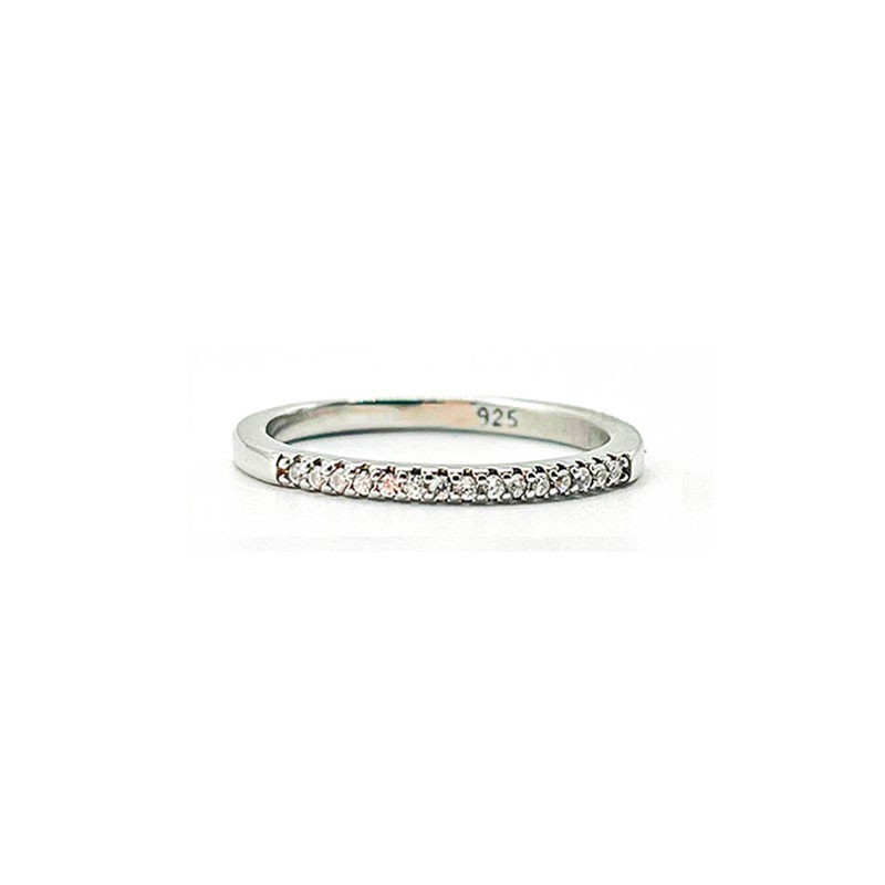 Anel Prata 925 com Zircónias Carril CTS234 Mulher | Joyería Parejo