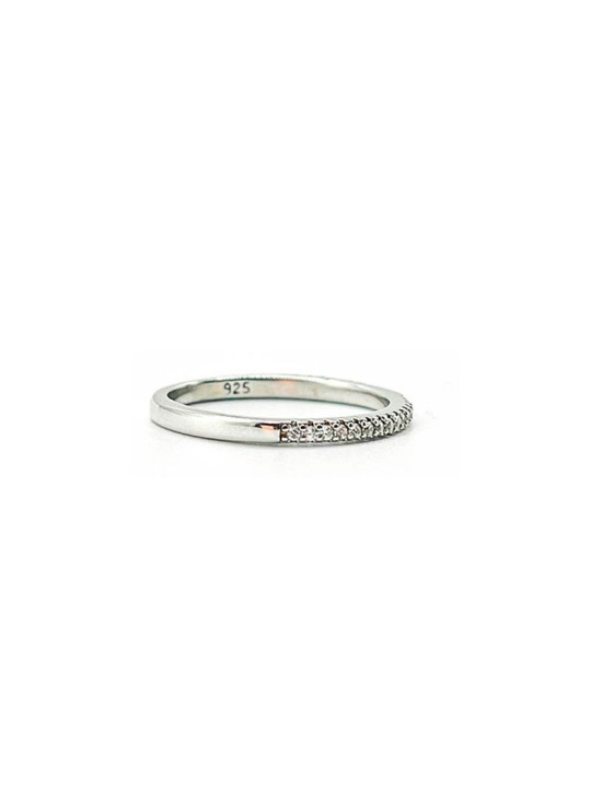 Anillo Plata 925 Circonitas Carril CTS234 Mujer | Joyería Parejo