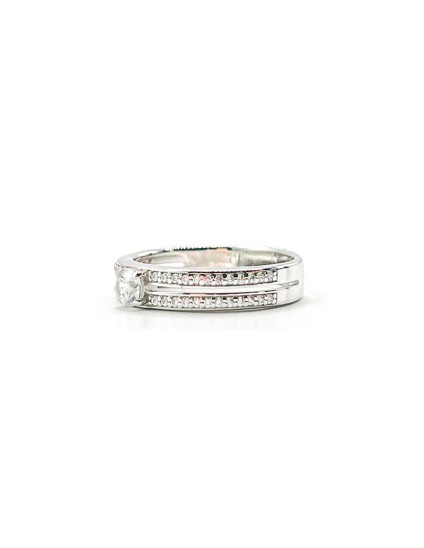 925 Silver Solitaire Ring with Zirconia for Women | Joyería Parejo