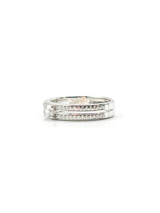 Anillo Plata 925 Solitario Circonitas 337870.1 Mujer | Joyería Parejo