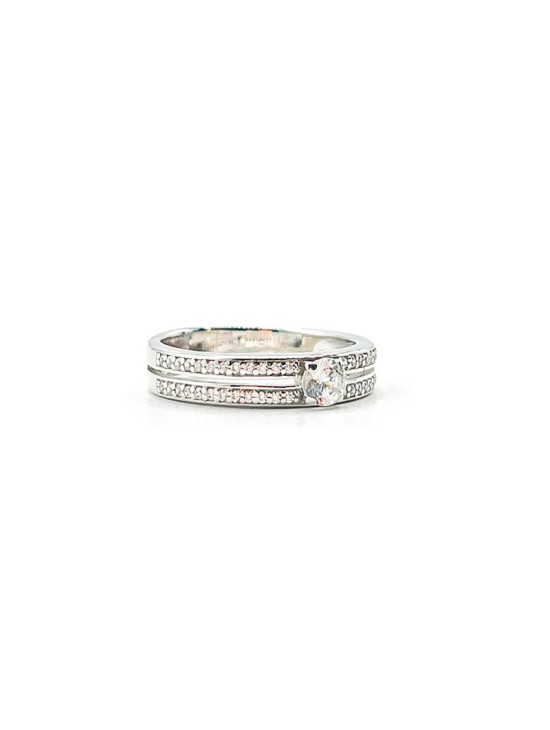 Anillo Plata 925 Solitario Circonitas 337870.1 Mujer | Joyería Parejo
