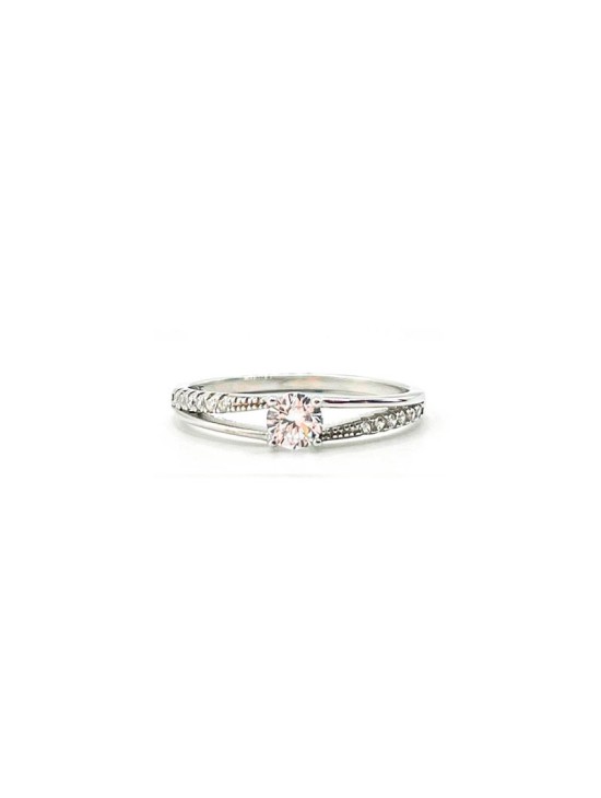 Anillo Plata 925 Solitario Circonitas CTS321 Mujer  Joyería Parejo