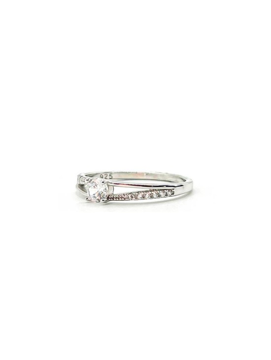 Anillo Plata 925 Solitario Circonitas CTS321 Mujer  Joyería Parejo