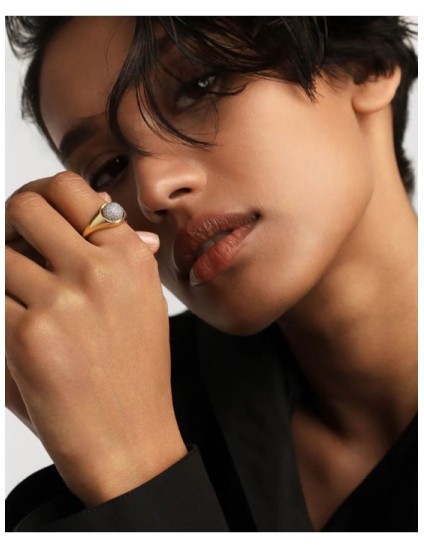 Anillo PDPaola Pavé Moon AN01-B21-14 Mujer | Joyería Parejo