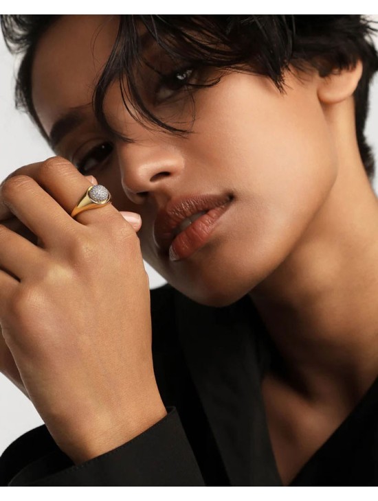 Anillo PDPaola Pavé Moon AN01-B21-14 Mujer | Joyería Parejo