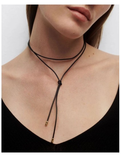 Collar PDPaola Lazo de Cuero Dana CO01-930-U Mujer | Joyería Parejo
