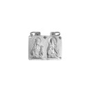 Medalla Escapulario Virgen del Carmen - Sagrado Corazón Plata de Ley 925 mls