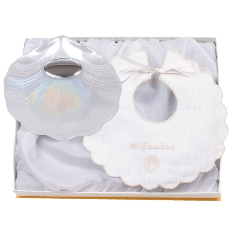 Estuche Babero y Concha Bautismo 09686 | Joyería Parejo