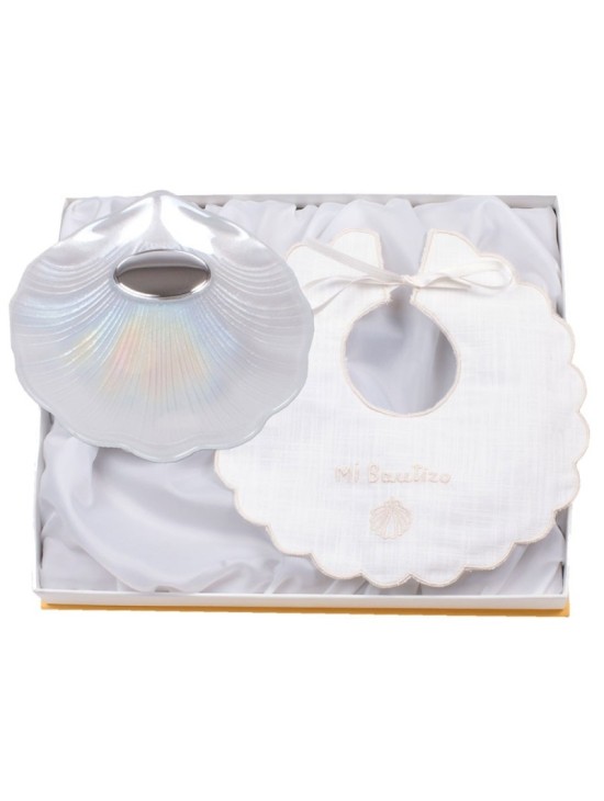 Estuche Babero y Concha Bautismo 09686 | Joyería Parejo