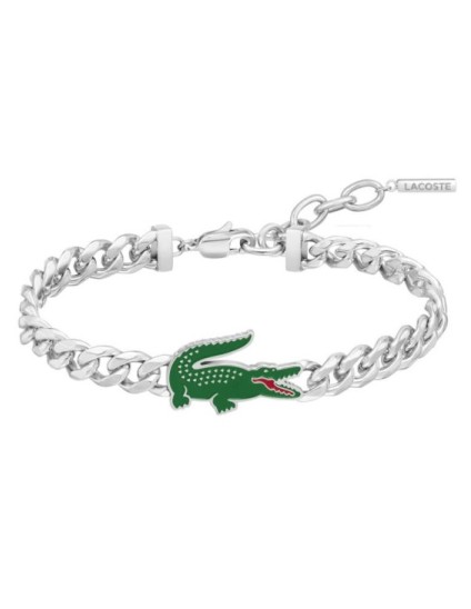 Brazalete Lacoste Arthor Plata en Acero para Hombre
