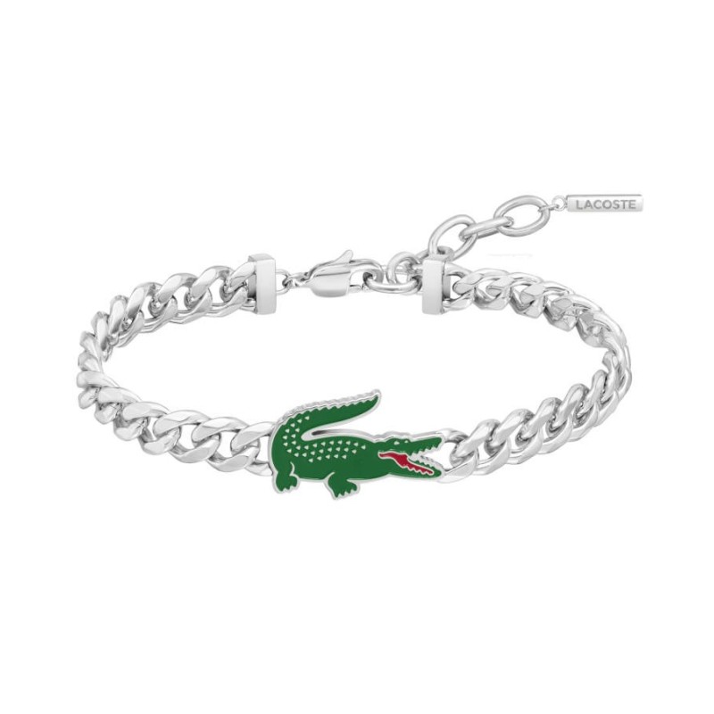 Brazalete Lacoste Arthor Plata en Acero para Hombre