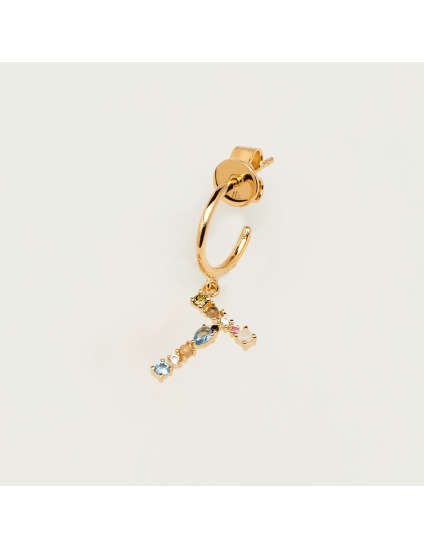 Pendientes P D Paola Letra T - Compra Oficial