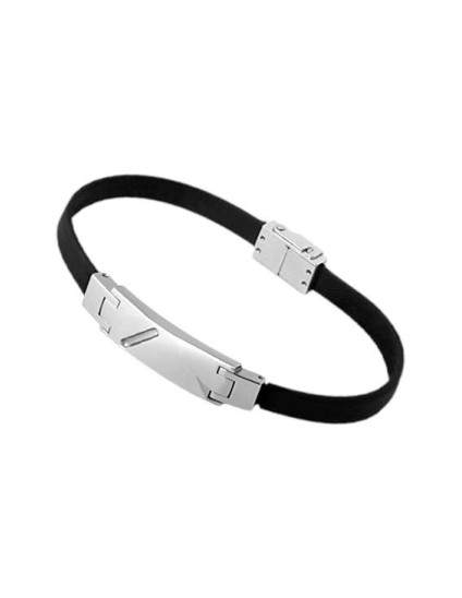 Pulseira Lotus Style LS1037/2/1 Couro Preto | Joyeria Parejo