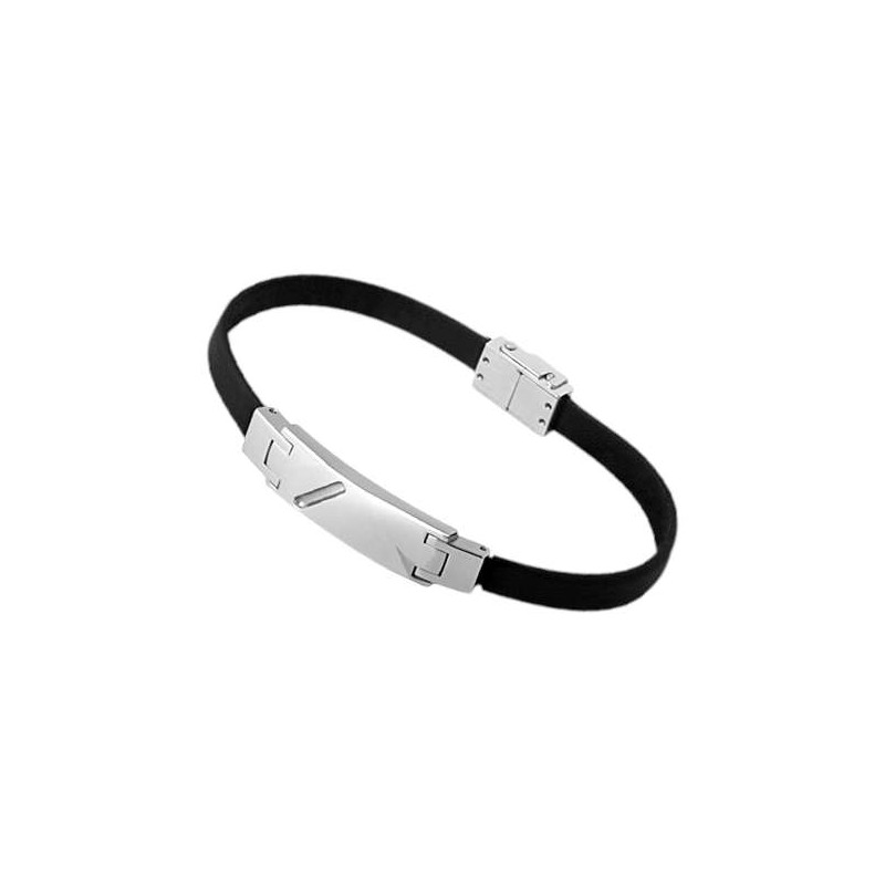 Pulseira Lotus Style LS1037/2/1 Couro Preto | Joyeria Parejo