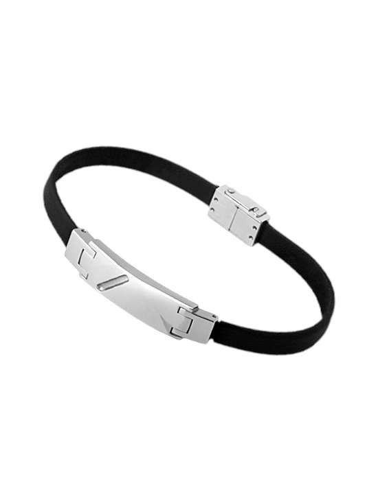 Pulseira Lotus Style LS1037/2/1 Couro Preto | Joyeria Parejo