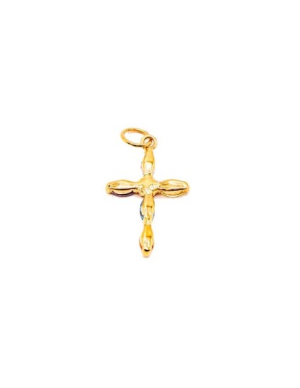 Cruz Circonitas de Colores Oro 18K C241/4207/12 | Joyería Parejo