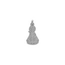 Medalla de la Virgen de Guadalupe de Extremadura Silueta en Plata de Ley 925 mls