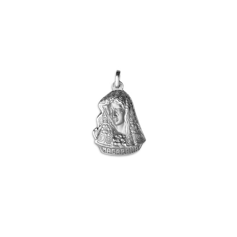 Medalla Macarena de Sevilla Silueta en Plata | Joyería Parejo