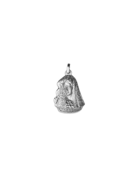 Medalla Macarena de Sevilla Silueta en Plata | Joyería Parejo
