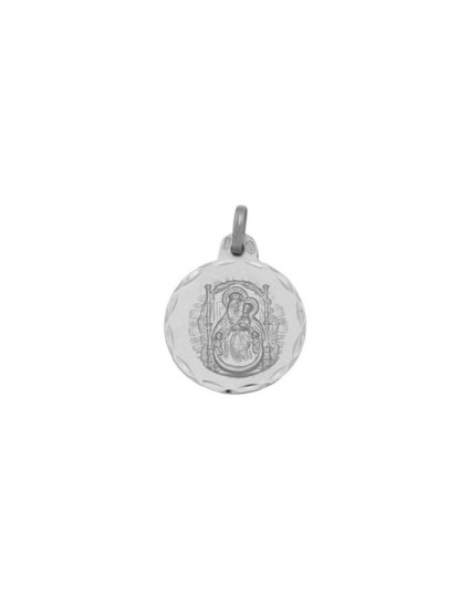 Medalla Redonda Virgen del Pino en Plata de Ley | Joyería Parejo