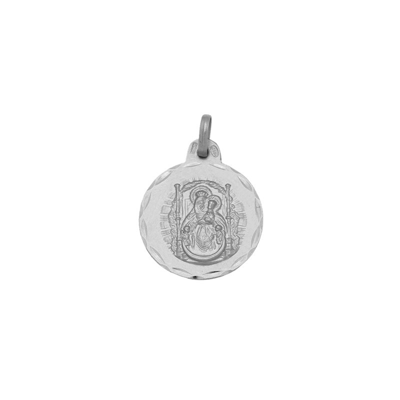 Medalla Redonda Virgen del Pino en Plata de Ley | Joyería Parejo