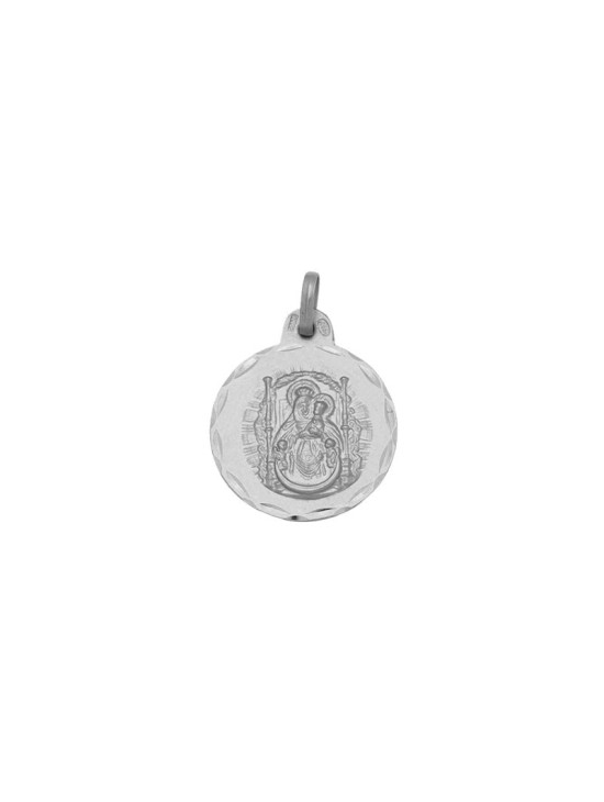 Medalla Redonda Virgen del Pino en Plata de Ley | Joyería Parejo