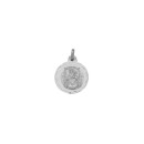 Medalla Redonda Virgen del Pino en Plata de Ley 925 mls