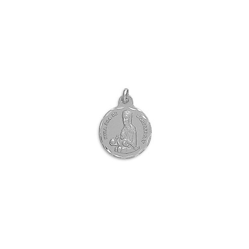 Medalla Redonda Virgen de Montserrat en Plata de Ley | Joyería Parejo